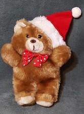 Vtg 1989 American Greetings Honey Love Santa Hat Teddy Bear Plush Stuffed 8"
