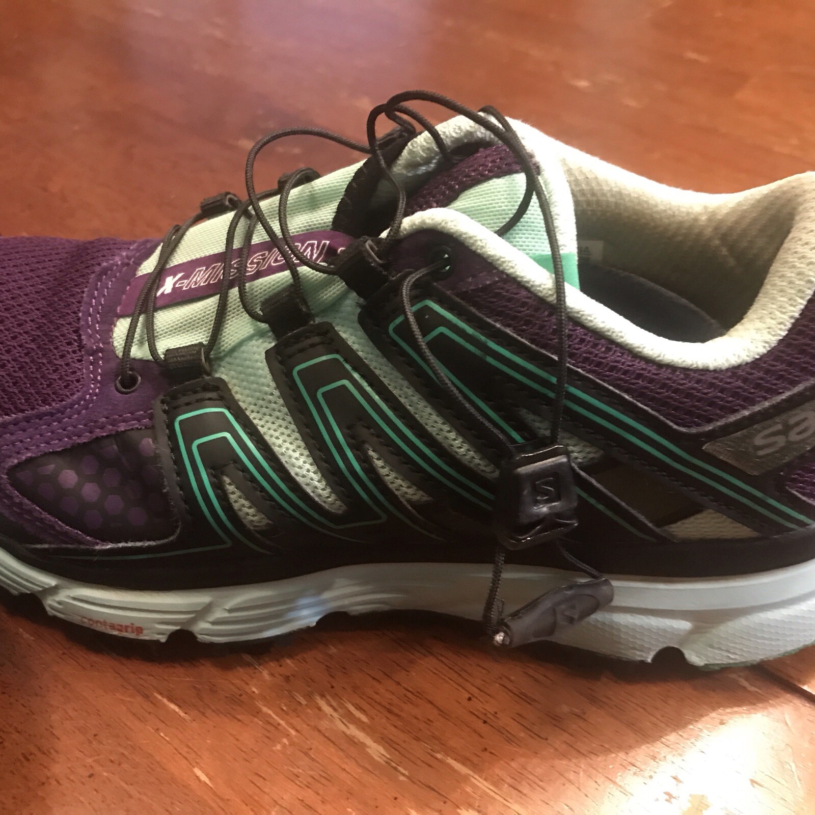 SALOMON MISSION 3 SNEAKERS DA TRAIL DA DONNA TAGLIA 6 5 Verde acqua viola