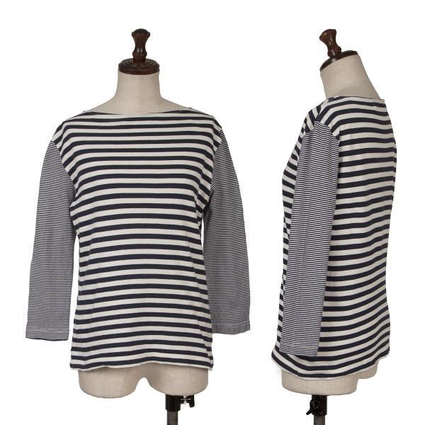 JUNYA WATANABE COMME des GARCONS Stripe 3/4 Sleeves T Shirt