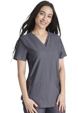 Pewter Cherokee Scrubs Form V Neck Top CK843 PWT
