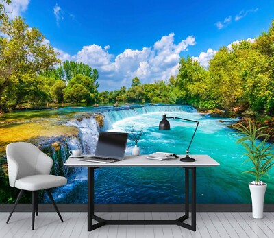 3D Forest Lake K1009 Wallpaper Mural Self-adhesive Removable Sticker Panda