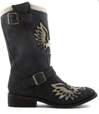 black leather boots ebay