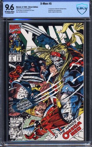 X-MEN #5 CBCS 9.6 OW/WH PAGES // MARVEL COMICS 1992