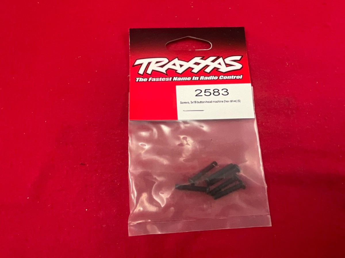 Traxxas 2583 Screws 3x18mm button-head machine hex drive (6) slash