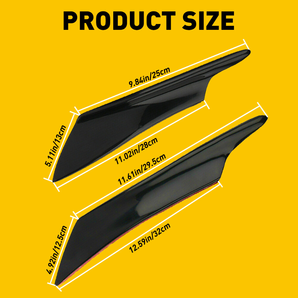 UNGOOR Car Front Bumper Splitter Canard Diffuser Fin Valence Front UNGOOR Car Front Bumper Splitter Canard Diffuser Fin Valence Front