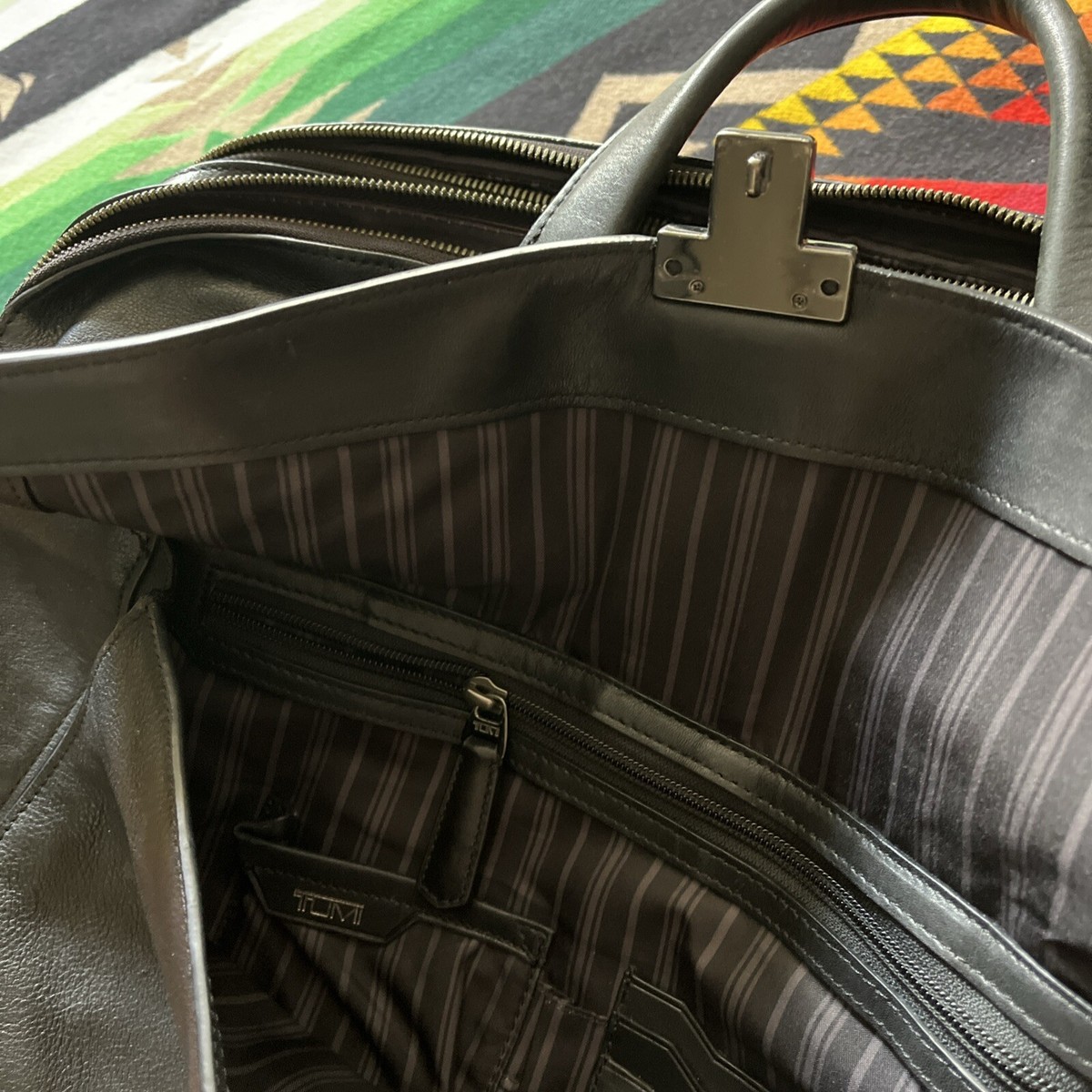 Tumi Beacon Hill Vernon Briefcase Leather Laptop Bag Black Tumi Beacon Hill Vernon Briefcase Leather Laptop Bag Black