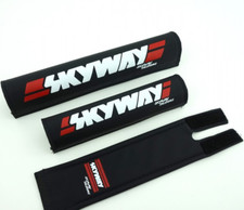 Skyway bmx pads,OLDSCHOOL BMX FRAME PADS SE SET BLACK BMX 3 PIECES GT NEW