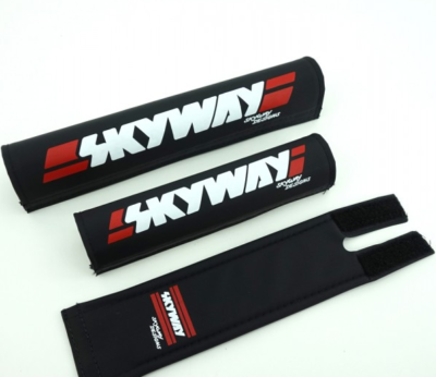Skyway bmx pads,OLDSCHOOL BMX FRAME PADS SE SET BLACK BMX 3 PIECES