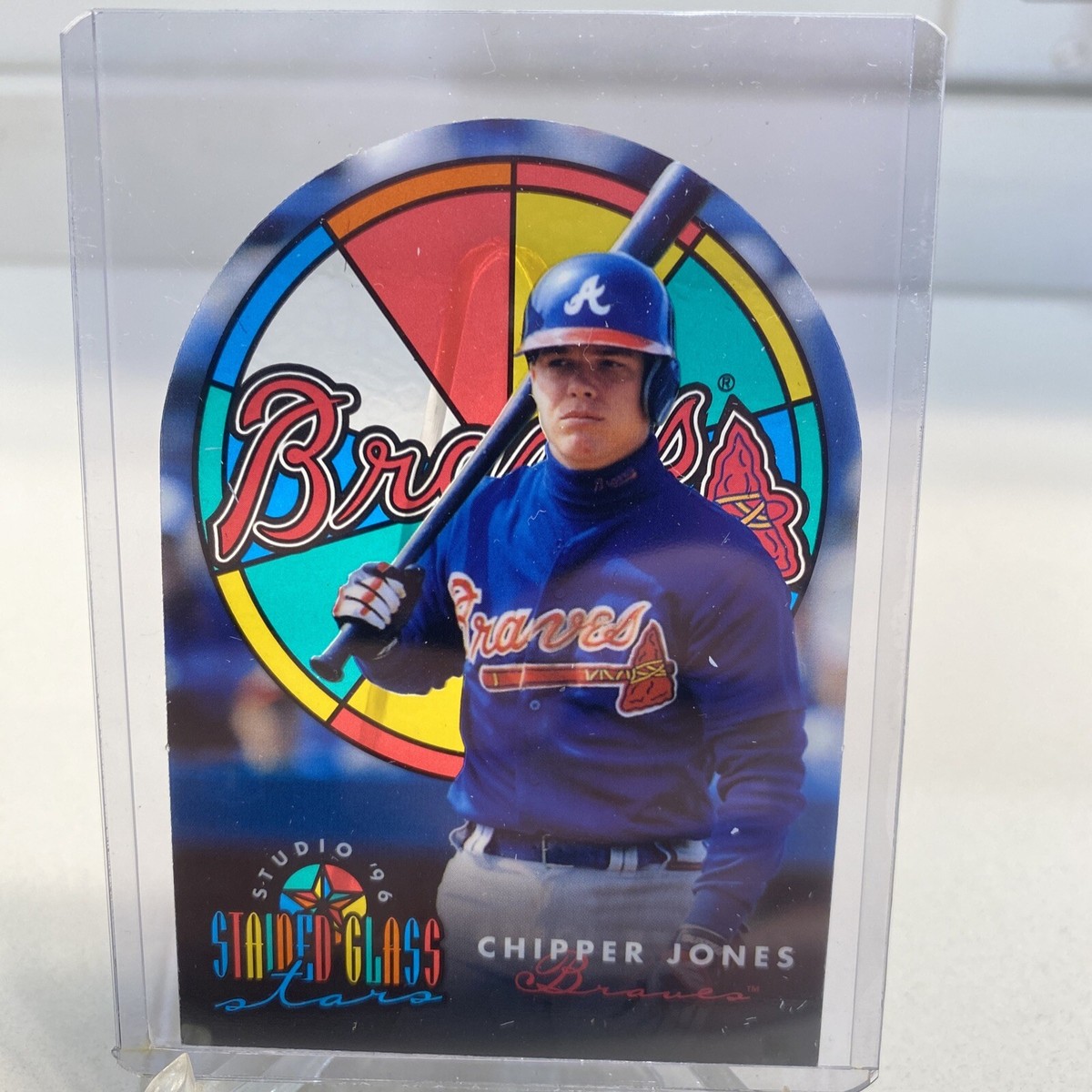 1996 Studio Stained Glass Stars Chipper Jones #5 | eBay