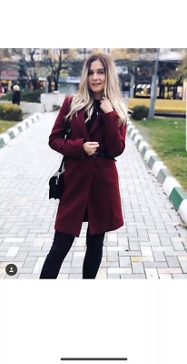 zara maroon coat