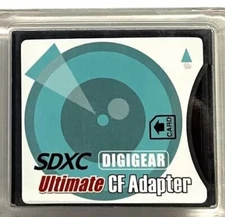 Digigear SD SDHC SDXC to Compact Flash CF Type II Memory Card Adapter Converter