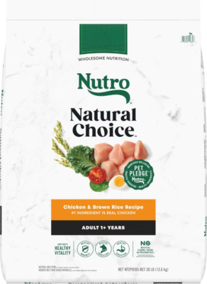 Nutro Natural Choice Adult Chicken & Brown Rice Recipe Dry Dog Food, 30-lb bag