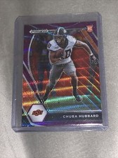 2021 Panini Prizm Draft Picks #125 Chuba Hubbard Purple Wave Prizm Rookie Card.. rookie card picture