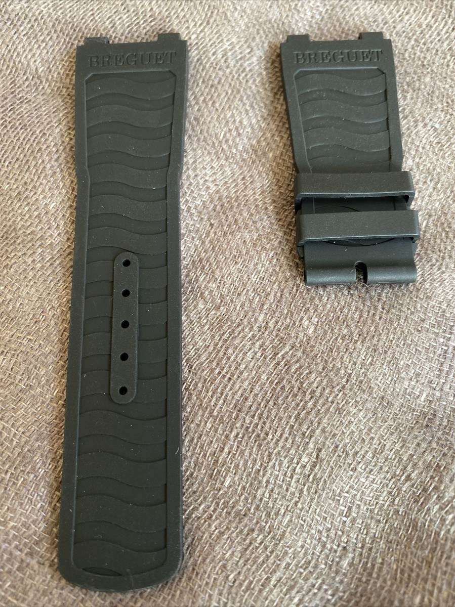BREGUET MARINE 5527 24MM BLACK RUBBER WATCH STRAP / BAND | eBay