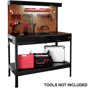 Garage Storage Workbench Table Tool Bench Work Shop Steel ...