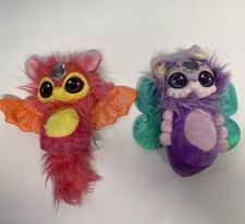 Magic Mixies Magical Gem Surprise Earth Fire Plushie Purple Orange 7 Plush Lot