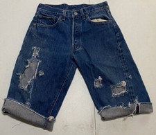 Vintage Levi's 501 Redline Selvedge Cutoff Size 28 Jean Shorts X3