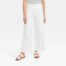 Wide Leg High Waisted White Jeans - Universal Thread 16R