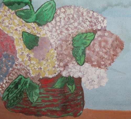 2006 Impressionist gouache painting still life with flowers and vase - Picture 7 of 12
