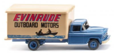 Wiking 044402 Chevrolet Koffer-LKW EVINRUDE Outboard Motors H0, NEU
