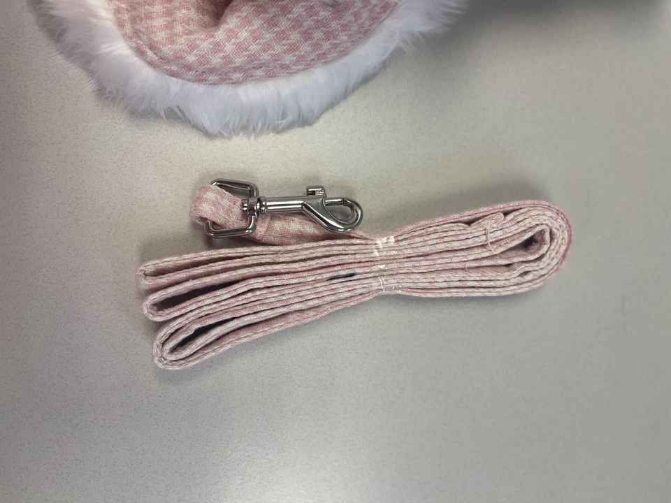 Doggie Design Wool  Dog Coat  Pink & White Houndstooth Sz XXXL - Image 3 of 4