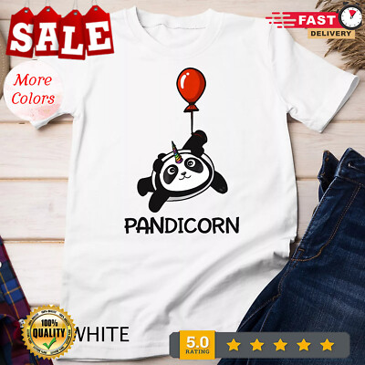 2025/Pandicorn Funny Panda Bear With Balloon Unisex T-shirt