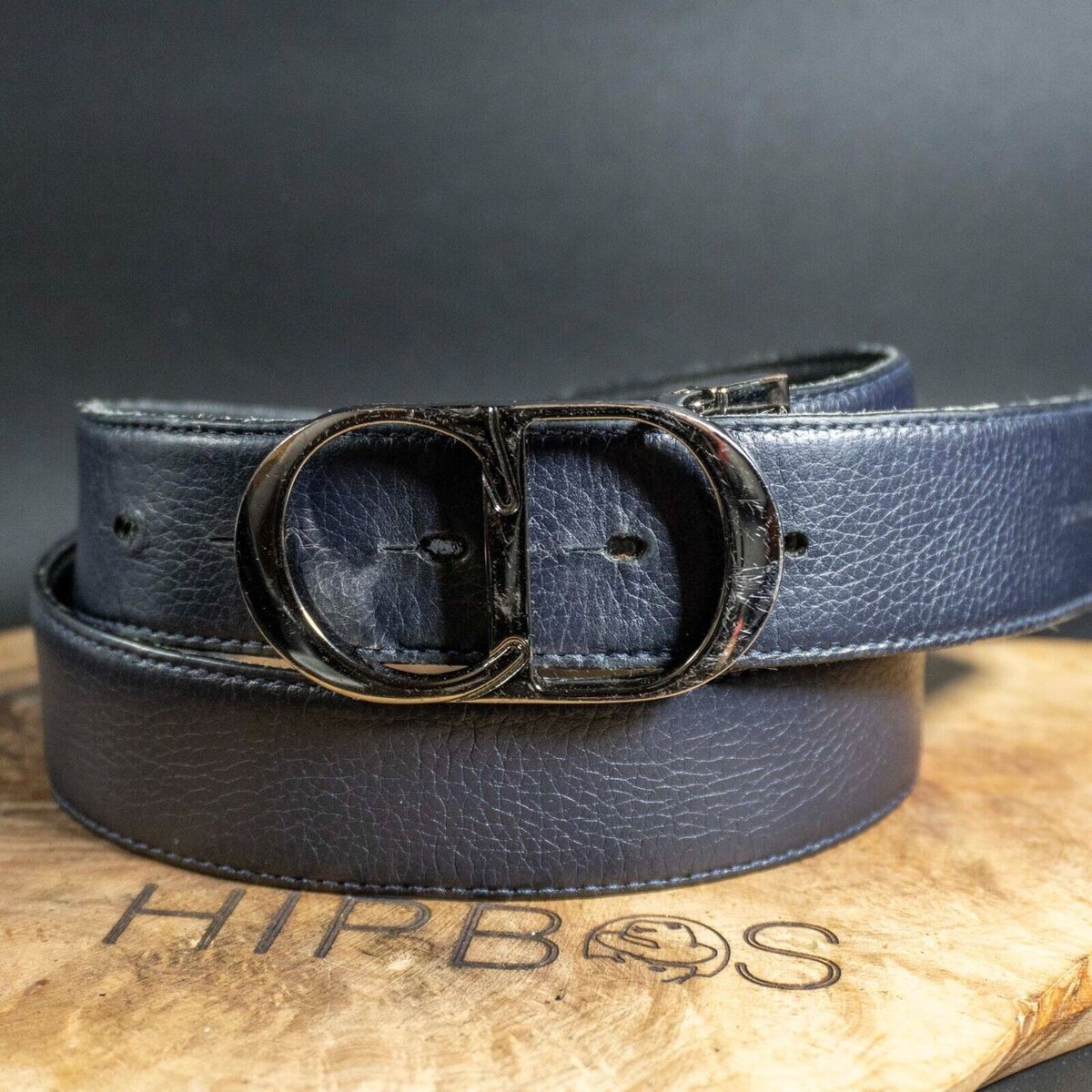 Dior Homme Mens Belt Leather CD Logo Buckle Belt Authentic Dior Homme Mens Belt Leather CD Logo Buckle Belt Authentic