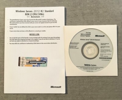 MS Windows Server 2012 Standard R2 OEM Vollversion für Lenovo Server (MUI)