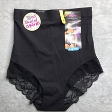 Maidenform Eco Lace Firm-Control Shaping Briefs in Black Size Small New
