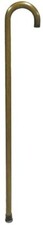 Walking Stick Cane Pole Solid Sturdy Varnished Brown Wood 92cm Long Crook Handle