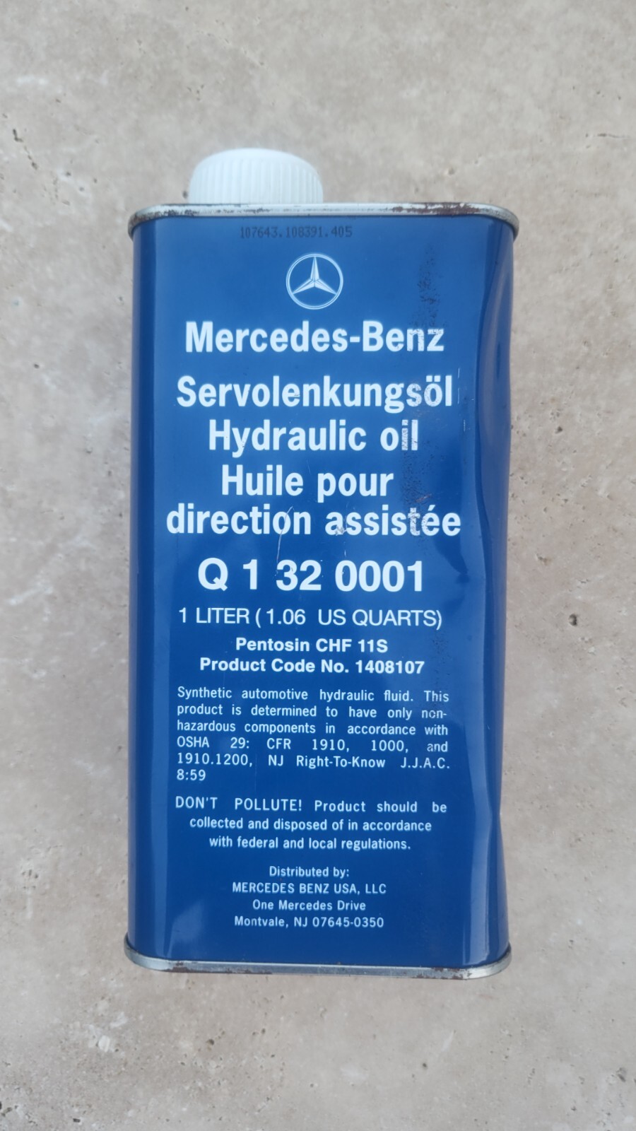 Mercedes Hydraulic ABC Oil Fluid CHF11S Made in Germany Pentosin