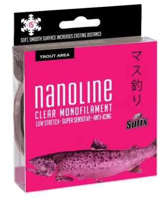 Sufix Nanoline Clear Monofile Schnur Forelle 0,10mm / 2lb 100m (SALE)