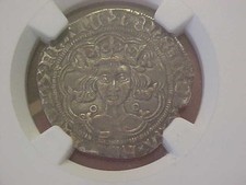 1422-30 ENGLAND 4P GROAT CALAIS HENRY VI S-1836 NGC XF DETAILS SHARP STRIKE TONE