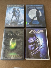 Lot Of 4Horror DVDs Alien, Alien Vs Predator, Underworld, Rise Of Lycans