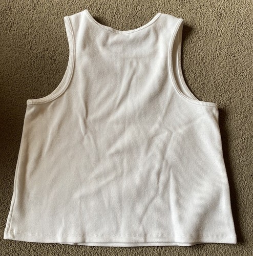 Girls White Vest Top Age 10-12 Years - Picture 4 of 6