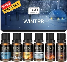 Winter Essential Oils Set - 6 Scents for Diffusers, 0.33 Fl Oz (Pack of 6) 