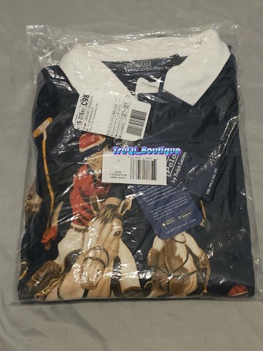 Polo Ralph Lauren The Five 5 Horsemen Limited Edition Rugby Shirt Navy LARGE - Picture 5 of 6
