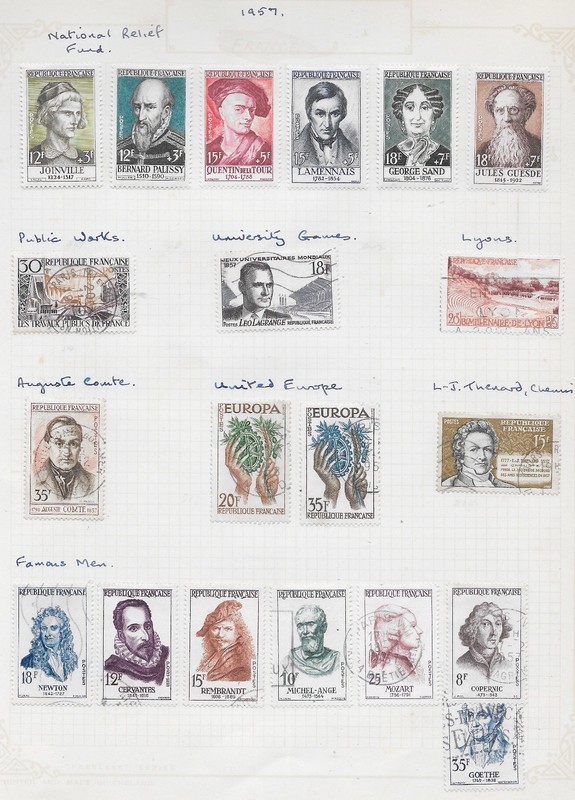 20 France Stamps from Quality Old Antique Album 1957