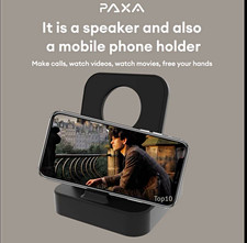 PAXA P-230 Bluetooth Stereo Mobile Phone Stand Speaker, Black (Universal)
