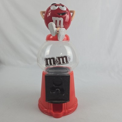 M&M's Red Character Clear Globe Candy Gum Ball Dispenser Plastic Mars