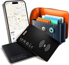 Rechargeable Wallet Tracker Card, Works w/ Apple Find My, Bluetooth, 1 Pack
