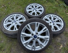 X4 FORD FIESTA MK7.5 13-18 ST-LINE ZETEC S 17" 8 SPOKE ALLOY WHEELS SILVER