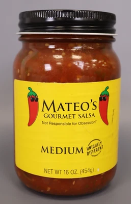 Mateo's Gourmet Salsa Medium, 16 oz Pack of 1
