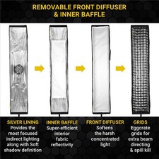 Glow Glow EZ Lock 12x56" Quick Strip Rectangular Bowens Mount Softbox w/External