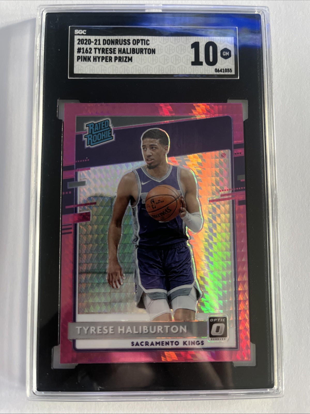 2020-21 Panini Optic - RR Tyrese Haliburton #162 Pink Hyper Prizm SGC 10