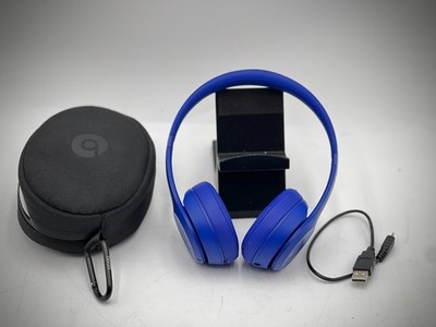 BEATS SOLO3 WIRELESS ON-EAR HEADPHONES BLUE W/ CASE & CABLE TESTED