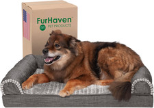 Cooling Gel Dog Bed for Large/Medium Dogs W/ Removable Bolsters  Washable Cover