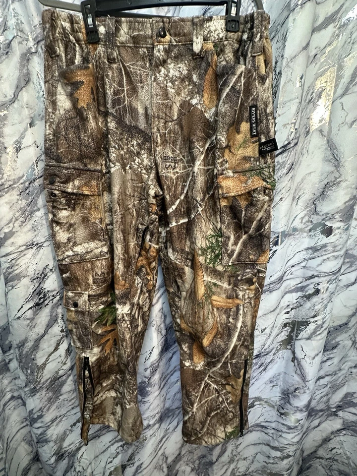 Real Tree River West 100% Waterproof Fleece GORPCORE Hunting Cargo utility L - Image 2 of 4