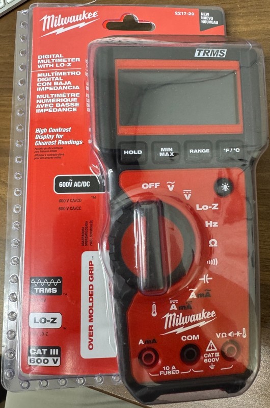 Brand New Milwaukee Digital Multimeter With LO-Z 2217-20