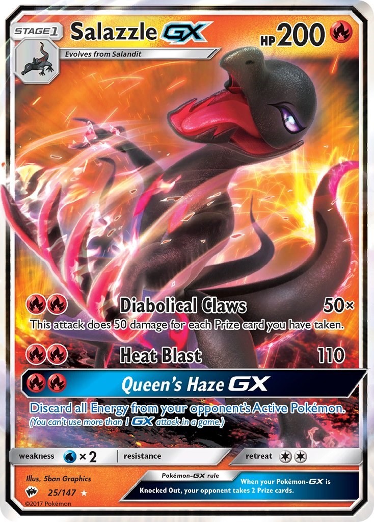 Salazzle GX 25/147 SM - Burning Shadows Holofoil